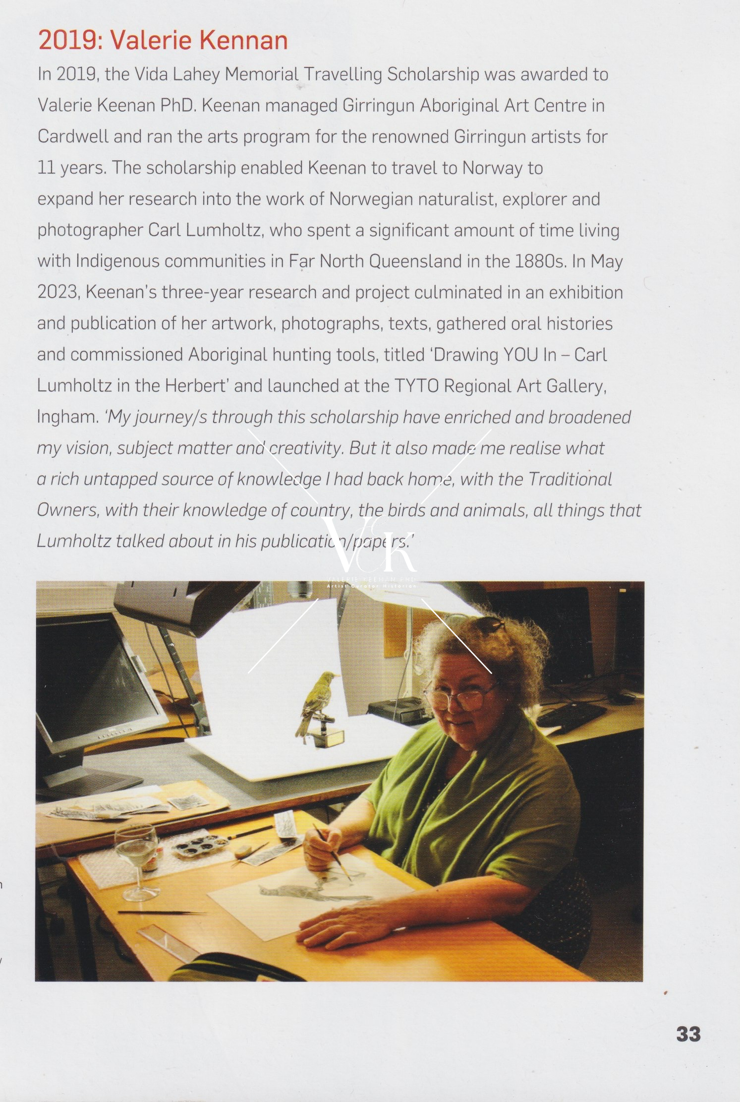 Vida Lahey Memorial Travel Scholarship